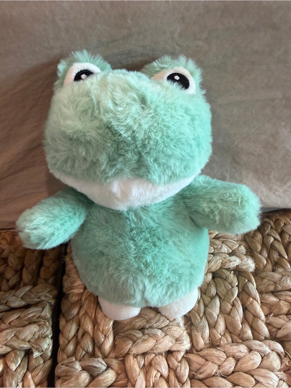 SHOP@UNIS Plush Reptile Frog Toy - Mint Green